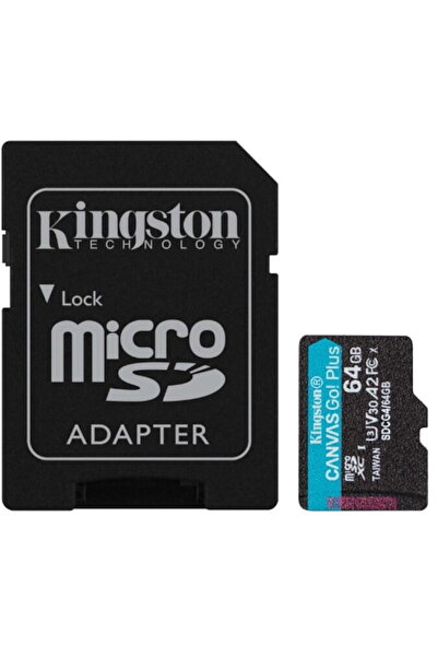 Kingston Card de memorie SDCG4/64GB, microSDXC + Adaptor SD