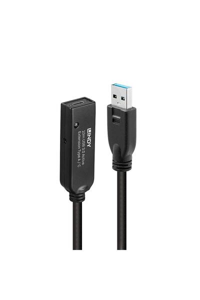 LİNDY Καλώδιο 10μ USB 3.0 Ενεργό Εξωτερικός. Α έως Γ