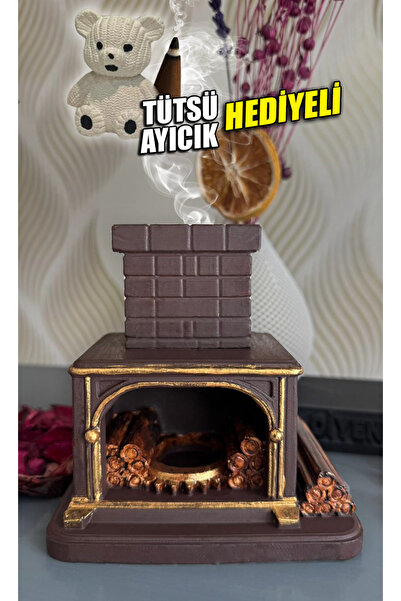 BLANJ Odunlu Şömine Tütsülük (minik ayıcık hediyeli)