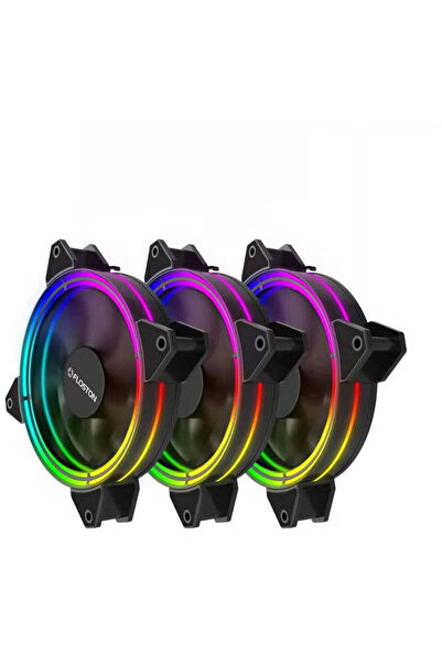 Floston Ventilator HALO RGB Rainbow LED 120mm Three Fan Pack