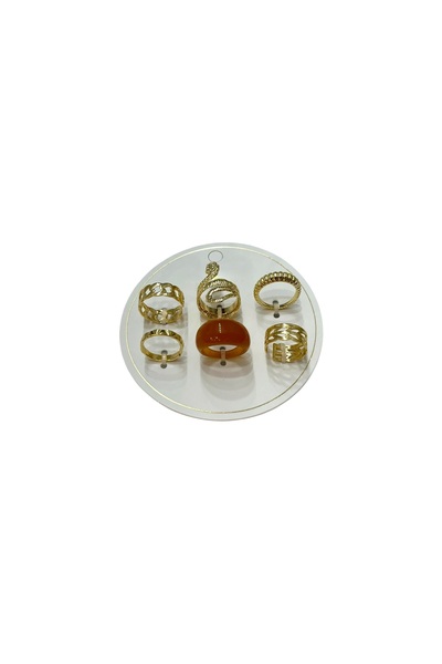 stravis Gold Combination Ring Set (6 Pieces)