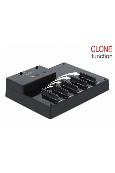 DELOCK Docking station USB 3.0 to 5 x SATA SSD/HDD with clone function, 64098