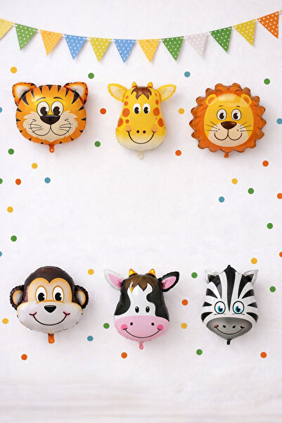 Partifabrik Safari Themed 6-Piece Foil Balloon Set