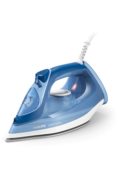 Philips Iron Series 3000, power 2400W, continuous steam jet 40g/min, blue col...