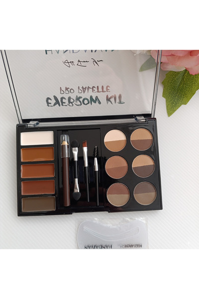 Handaiyan Επαγγελματική Παλέτα Φρυδιών 6 Αποχρώσεων με Κερί, Μολύβι, Πινέλα κ...