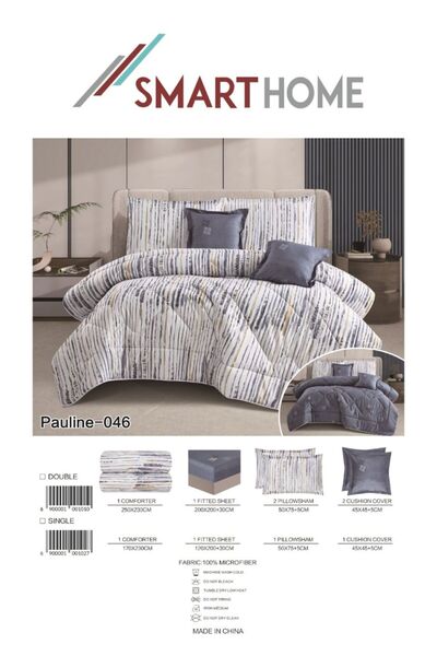 smart home Nefren Summer 6-Piece Double-Sided Bedspread with an Elegant Touch