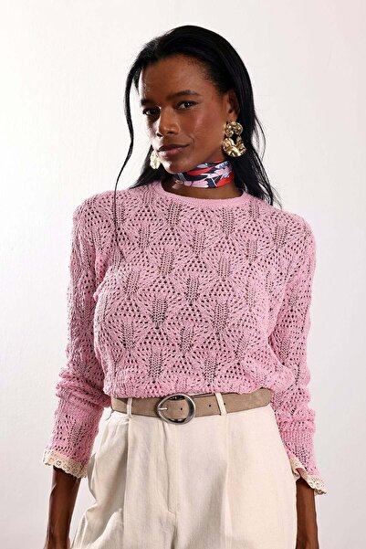 5in1Canpolat Tricotaj ajurat roz 261036