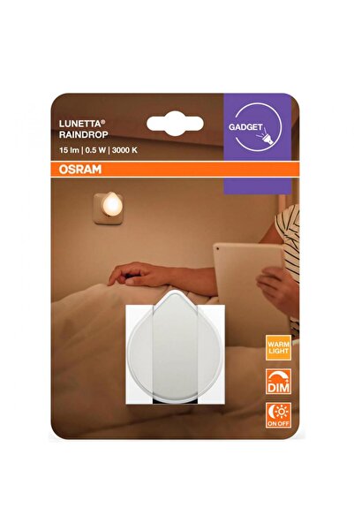 Osram Lunetta Raindrop Lumină de noapte cu senzor de lumină, reglabilă, 3000K...