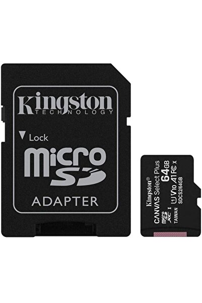 Kingston Card de memorie MicroSD Canvas Select Plus, 64GB, 100MB/s, cu adaptor