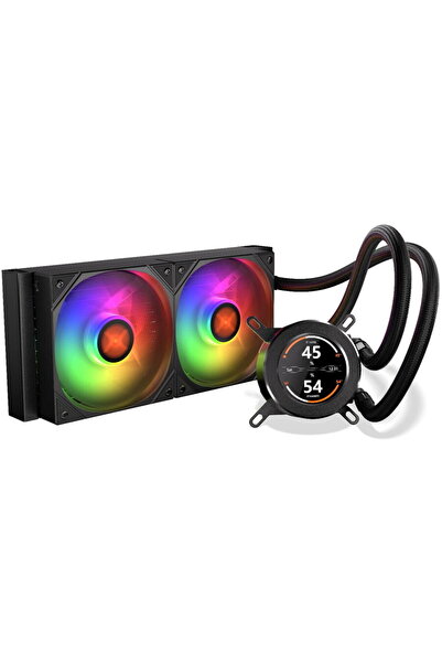 Krux Cooler Procesor HydroGlance 240 ARGB LCD 1800RPM Negru