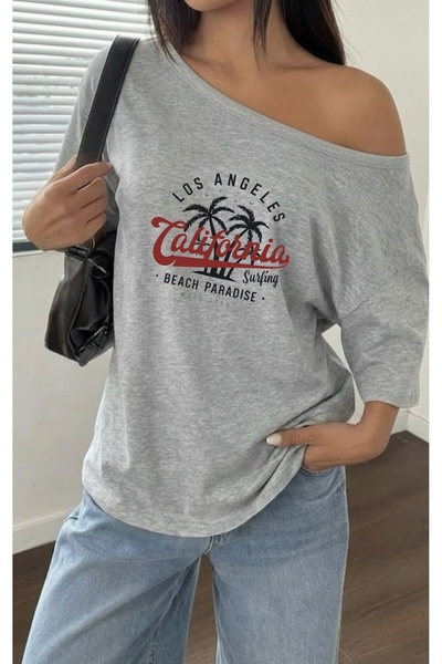 FUFLUNS ΛΟΣ ΑΝΤΖΕΛΕΣ ΓΥΝΑΙΚΕΙΟ ΜΠΛΟΥΖΑΚΙ ΜΕ ΣΤΑΜΠΑ ΦΟΙΝΙΚΕΛΕΩΝ ΦΥΛΛΩΝ, ΥΠΕΡΜΕ...