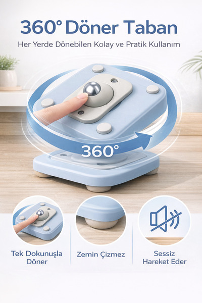 bahe home Ağır Eşyaları Tek Hamlede Taşı! 360° Döner Tekerlekli Mobilya Taşım...