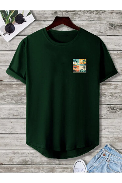 SUNFREE RETRO SUNSET PRINTED Οβάλ Φούστα Βαμβακερό Κανονικό Καλοκαιρινό Unise...