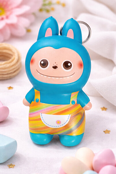 Srctech Labubu Squishy Soft Light-Up Keychain - 10 cm