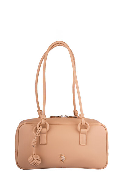 U.S. Polo Assn. ΤΣΑΝΤΑ ΜΠΟΣΤΟΝ, ΧΡΩΜΑ ΑΜΜΟΥ, με λογότυπο, για γυναίκες