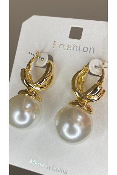 SELUVİA Women's Large Vintage Pearl Earrings |   Retro Design with Hanging Ba...