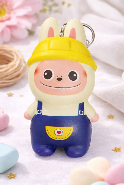 Srctech Labubu Squishy Soft Light-Up Keychain - 10 cm
