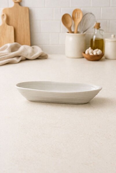 Bev Kitchen 2'li Asimetrik Seashell Beyaz Mini Kayık Tabak 17*9 cm