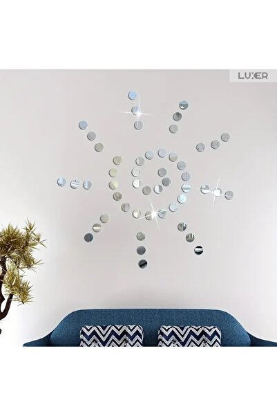 LUXER Set of 100 Decorative Acrylic Mirrors, Polka Dot Pattern, Self-Adhesive...