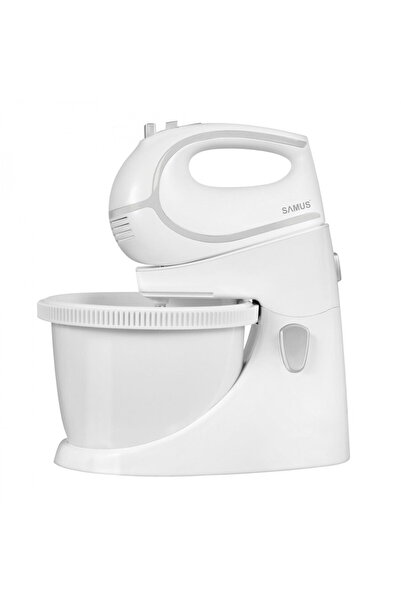 Samus Mixer cu bol SMX-500V, 500W, 5 viteze + Turbo, Accesorii framantat si a...
