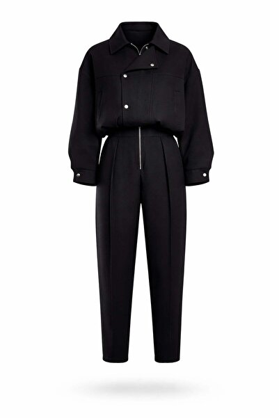 5in1Canpolat Black Bomber Jacket Pants Set 7154