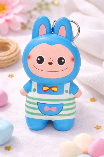 Srctech Labubu Squishy Soft Light-Up Keychain - 10 cm