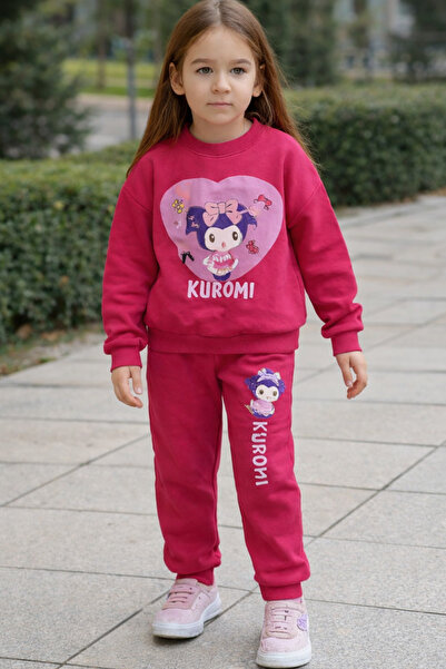 Trend Mix Kids Set de trening imprimat pentru fete, confortabil și elegant, d...