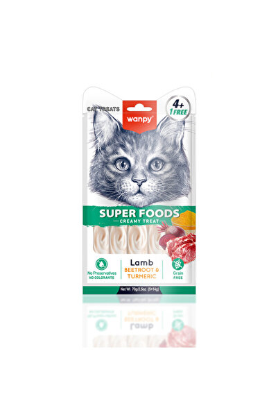 Wanpy Pancarlı Kuzulu Krema Kedi Ödülü 5x14 Gr