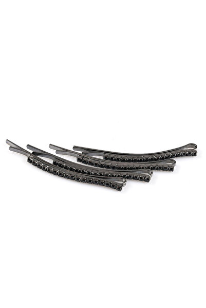 Meli Melo Paris Set 4 agrafe par negre cu pietre stralucitoare