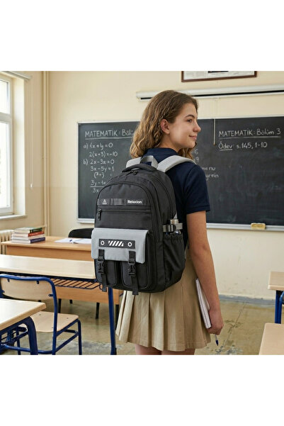 Relaxion Ergonomic Large Size Multi-Compartment High School University Daily ...