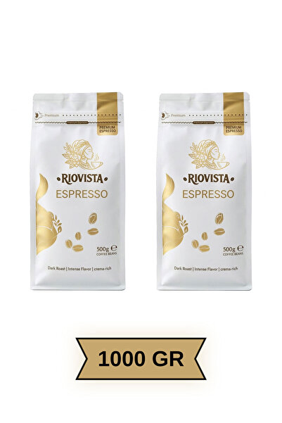 RioVista Medium Espresso Blend Çekirdek Kahve - Yüksek Krema ve Yoğun Gövde 1...