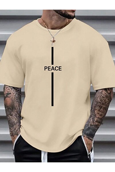 Joetsu Peace Printed Oversize Women'S/Men's Unisex White Tshirt