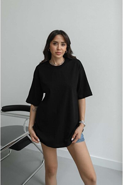 Havoş Μαύρο Oversize Basic T-shirt