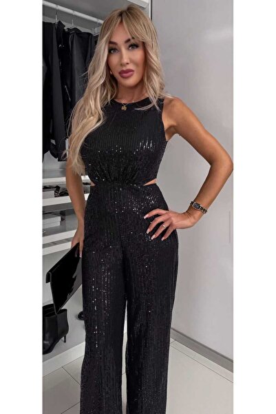 hilaltrendd Hilaltrend Pulpayet İşlemeli Crop Tulum