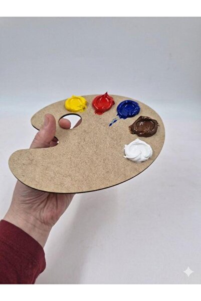 Mu Art Ahşap 10 Ξύλινες Παλέτες Ζωγραφικής Μικρού Μεγέθους 20 εκ. αρ. 4