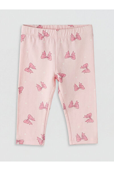 LC Waikiki Rmz Gi̇yi̇m Farkiyla Girls' Printed Leggings with Waist Cord