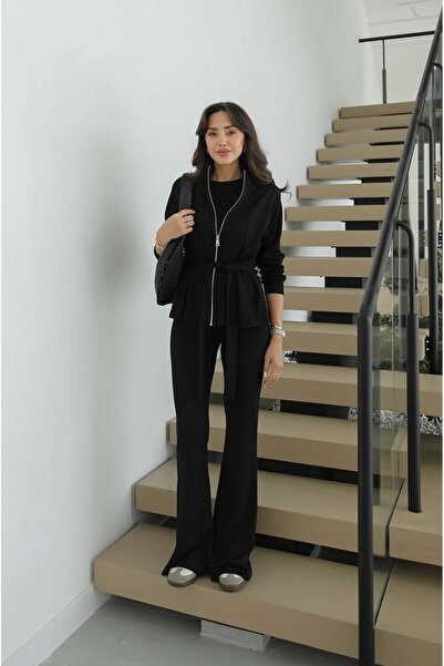 Havoş Black Toledo Tie-Back Jacket and Pants Set