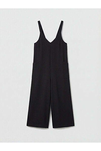 LC Waikiki Rmz Gi̇yi̇m Farkiyla V Dikim Strap Women's Jumpsuit