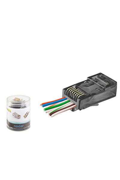 Leyaton LWLHMRS-IEG ieg ™   موصل Cat6 Ez Rj45 - 100 قطعة أسود / صندوق بلاستيك...