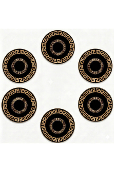 NOSTA Set of 6 Modern Patterned Coasters – with Protection Box