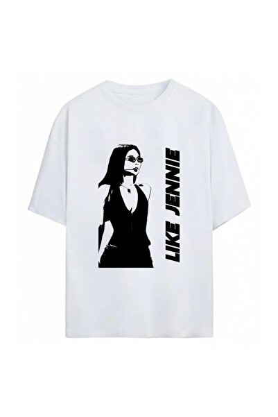 SVART WEAR تي شيرت Jennie BlackPink للجنسين مقاس كبير 100% قطن قطعة