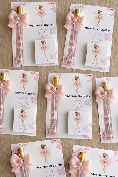 Defne 10 adet kuşe kağıt üzeri sprey kolonya ve madlen çikolata. Özel günler ...