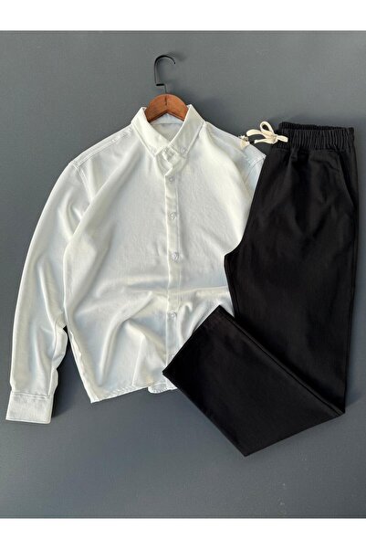 Beylerce Πουκάμισο Sofia από λινό + Παντελόνι από ακατέργαστο λινό, Σετ 2 τεμ...