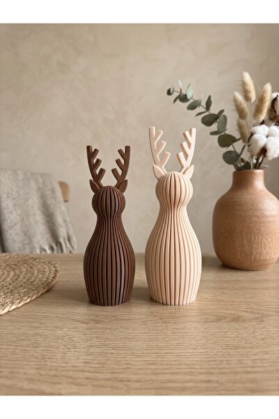 ARKlife 3D Electronic 2'li Geyik Biblo Seti Minimalist Dekoratif Modern İskan...