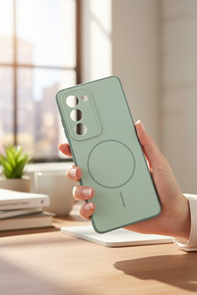 Oppo A5 5G MagSafe Görünümlü Soft BTU Silikon Kapak