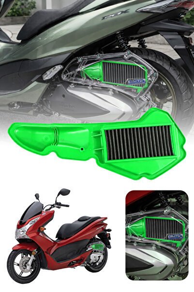 DEKOHOP HONDA PCX Uyumlu YEŞİL Temizlenebilir Hava Filtresi (2021-2026)