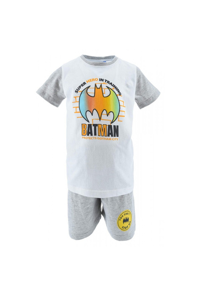 Batman Καλοκαιρινές πυτζάμες, κοντομάνικες, βαμβακερές.