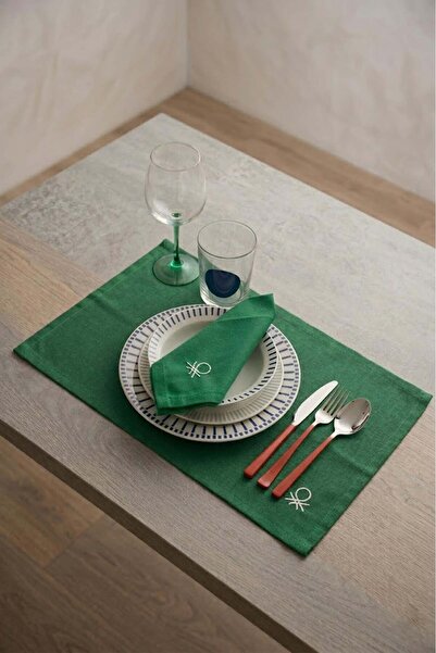 United Colors of Benetton Be-28461-Gr Verde American Service Plat 4 piese 33,...