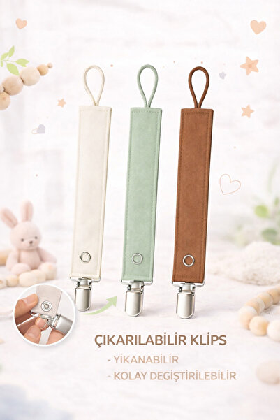 melsia Emzik Tutucu Emzik Askısı Bebek 3lü set