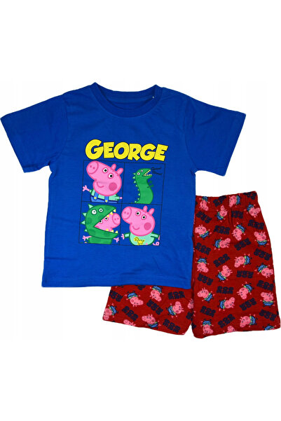 Peppa Pig Καλοκαιρινές πυτζάμες με κοντά μανίκια, βαμβακερές, George